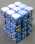 36 Dusty Blue w/gold opaque 12mm D6 Dice Block